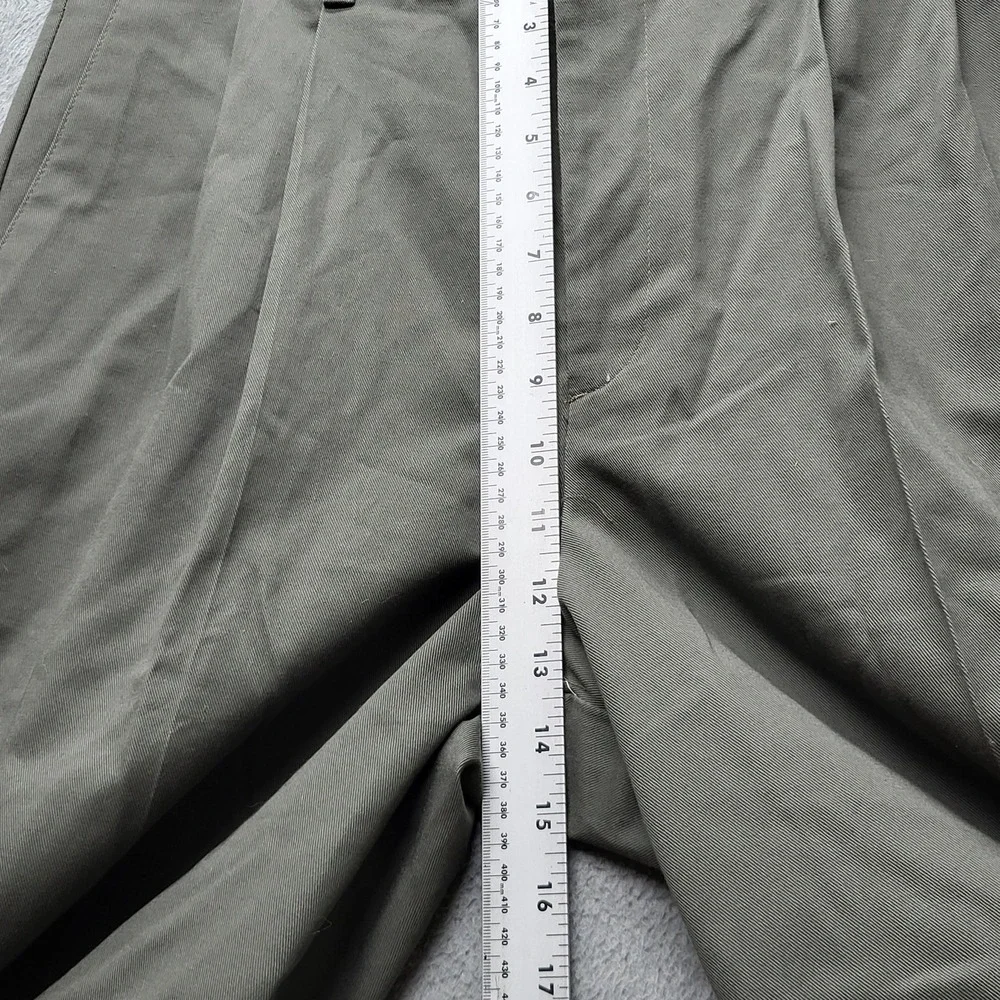 Dockers Men Pants 36X32 Olive Chino Twill Pleated Button 32
